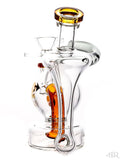 Diamond Glass - Lito Globe RBR Recycler (6") Amber Back