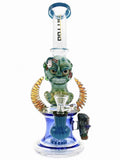 Tattoo Glass - Double-Horned Sea Monster Rig (11")