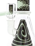 Subliminal Glass Beaker Bong Pyramid Perc Beaker Perc Wig Wag Cone Perc Ash Catcher with Drain 14mm 18mm 7mm thick PNW  Perc