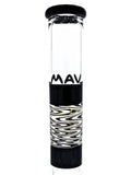 Mav Glass Wig Wag Beaker with Color Accents Black & White (18")