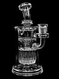 Leisure Glass - Clear 14mm Tree Incycler Dab Rig Oil Rig Concentrate Rig Wax Rig Luke Wilson Recycler Dewars Joint 14mm Female Joint Bent Neck 8" Height