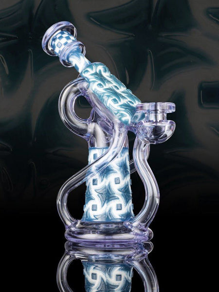 DreamLab Glass Xenocycler Gemini Vortex Recycling Dab Rig Luxury Oil Rig One of a Kind Concentrate Water Pipe CFL Colors Graal Tech