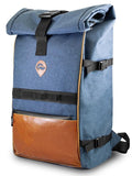 Skunk Bags Explorer Roll-Up Backpack Denim Blue