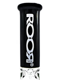 RooR Tech Fixed Straight Tube Tree Perc and Splash Guard All Black RooR Waterpipe 