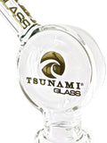 Tsunami Premium Vapor Electric Showerhead Tree Perc Puck (17″) Dry Herb Flower Bong Water Pipe Teal