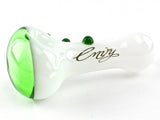 Envy Glass White Spoon - Dichroic Green