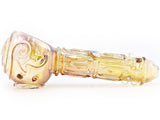 Chameleon Glass - Aztec Ruins Hand Pipe Dry Herb Pipe Flower Bowl Spoon Fumed Side