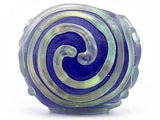 Chameleon Glass - Aztec Ruins Hand Pipe Dry Herb Pipe Flower Bowl Spoon Sandblasted Blue Front