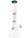 Crystal Glass Beaker - Wig-Wag Double Tree Perc (16")