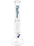 Righteous Glass Beaker - Turbine Showerhead Perc (16")