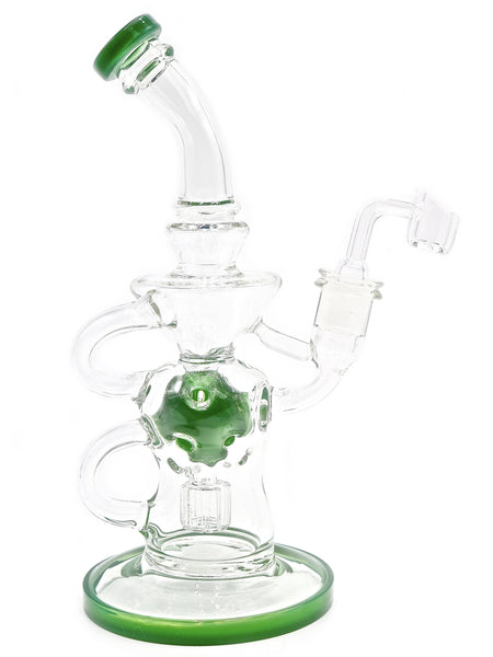 Ball Recycler Rig with Color Accents (10") Green