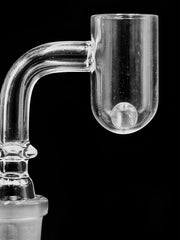 Small Flat Top Banger with Bubble Bottom and Quartz Pearl (90')