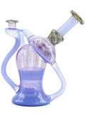DreamLab Glass Tallboy Blue Cheese Biosphere - Jeff Heathbar Collab with matching Jerry Kelly Bubble Dabber (8")
