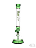 Hoss Glass - Tri-Section Platinum Banded Beaker (18") Green