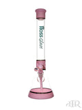 Hoss Glass - Tri-Section Platinum Banded Beaker (18") Pink
