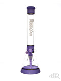 Hoss Glass - Tri-Section Platinum Banded Beaker (18") Purple