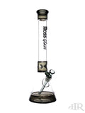 Hoss Glass - Tri-Section Platinum Banded Beaker (18") Black