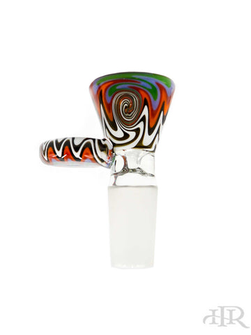 Hoss Glass - Color Reversal Wig Wag Cone Bowl/Slide 14mm Male