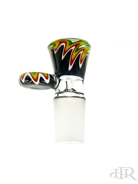 Hoss Glass - Color Reversal Wig Wag Cone Bowl/Slide 18mm Male