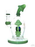 Lookah Glass - Bent Neck Mushroom Rig (8.5") Green Left