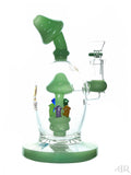 Lookah Glass - Bent Neck Mushroom Rig (8.5") Green Right