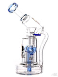 Lookah Glass - Microscope Themed Recycler Rig (7.5") Blue Front