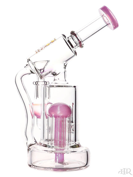 Lookah Glass - Microscope Themed Recycler Rig (7.5") Pink