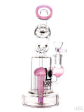 Lookah Glass - Microscope Themed Recycler Rig (7.5") Pink Back
