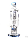 Lookah Glass - Dual Uptake Sprinkle Jellyfish Perc Drain Recycler (11.5") Blue Front