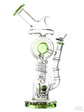 Lookah Glass - Dual Uptake Sprinkle Jellyfish Perc Drain Recycler (11.5") Green
