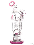 Lookah Glass - Dual Uptake Sprinkle Jellyfish Perc Drain Recycler (11.5") Pink