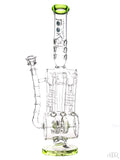Lookah Glass - Steam Engine Water Pipe (18") Green Left