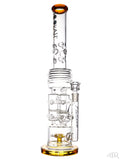 Lookah Glass - Triple Honeycomb Recycler Skyscraper Water Pipe (20.5") Amber