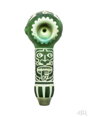 Milkyway Glass - Mayan Face Hand Pipe Colored (5