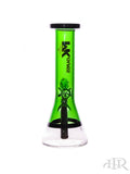 Mk100 Glass - Clear Base Color Mini Beaker (9.5") Green Back