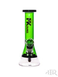 Mk100 Glass - Clear Base Color Mini Beaker (9.5") Green Front