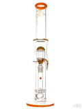 MK 100 - Crater Diffuser and Wig-Wag Tree Perc Straight Tube (18") Orange Front