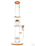 MK 100 - Crater Diffuser and Wig-Wag Tree Perc Straight Tube (18") Orange Right