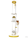 MK 100 - Crater Diffuser and Wig-Wag Tree Perc Straight Tube (18") Yellow
