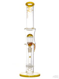 MK 100 - Crater Diffuser and Wig-Wag Tree Perc Straight Tube (18") Yellow Front
