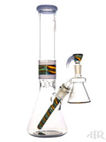 OJ Flame - Worked Beakers With Matching Downstem, Horned Slide, and Dry Ash Catcher (14")