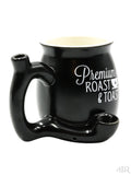 Premium Roast & Toast Ceramic Mug (Small) Black Tilt