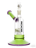 RooR Tech Bubbler - Purple & Green Barrel Perc (10")