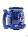 Sip Puff Pass Ceramic Mug Blue Tilt