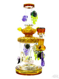 Tattoo Glass - Heavy Beehive Showerhead Perc Rig With Multiple Pendants (10")