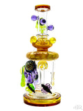 Tattoo Glass - Heavy Beehive Showerhead Perc Rig With Multiple Pendants (10") Back
