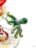 Lookah Tataoo Glass - Fish & Octopus Pendant Showerhead Rig (9.25")