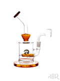 Tsunami Glass - Concentrate Dab Rig with Inline Diffuser (8") Amber