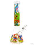 Wormhole Glass - Psychedelic Forest Beaker (14")