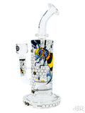 Wormhole Glass - Robotic Bee Fortress Double Tree Perc Flower Tube (12")